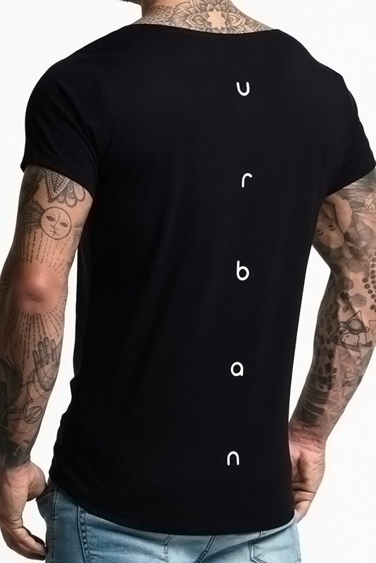 Urban - Scoop Neck T-Shirt In Black - uniQue.