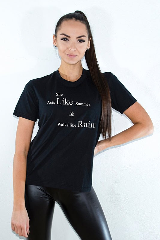 Walks Like Rain - Ultimate T-Shirt In Black - uniQue.